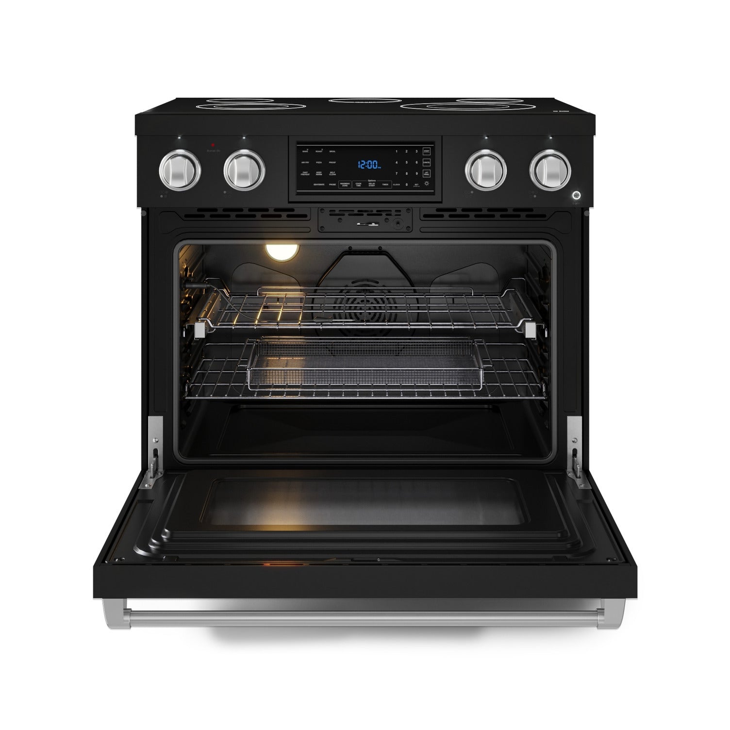 Thor Kitchen Black Stainless Steel Freestanding Professional Electric Range |Gordon Ramsay Series (6 cu.ft) - RSE36B-SS