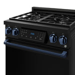 Thor Kitchen Black Stainless Steel Freestanding Liquid Propane Gas Range|Gordon Ramsay Series (4.55 cu.ft.) - RSG30BLP-BLU