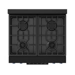 Thor Kitchen Black Stainless Steel Freestanding Liquid Propane Gas Range|Gordon Ramsay Series (4.55 cu.ft.) - RSG30BLP-BLU
