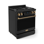 Thor Kitchen Black Stainless Steel Freestanding Professional Liquid Propane Gas Range|Gordon Ramsay Series (4.55 cu.ft.) - RSG30BLP-BRZ