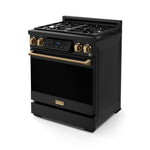 Thor Kitchen Black Stainless Steel Freestanding Professional Liquid Propane Gas Range|Gordon Ramsay Series (4.55 cu.ft.) - RSG30BLP-BRZ