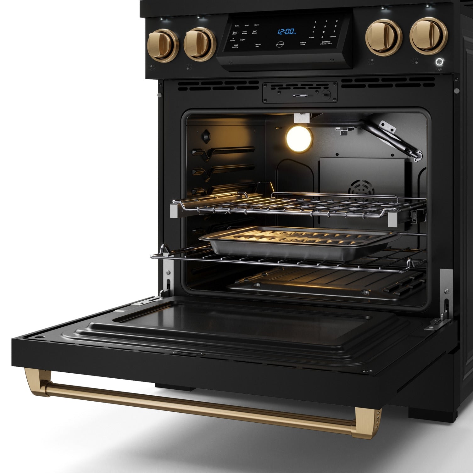 Thor Kitchen Black Stainless Steel Freestanding Professional Liquid Propane Gas Range|Gordon Ramsay Series (4.55 cu.ft.) - RSG30BLP-BRZ