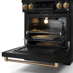 Thor Kitchen Black Stainless Steel Freestanding Professional Gas Range|Gordon Ramsay Series (4.55 cu.ft.) - RSG30B-BRZ