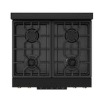 Thor Kitchen Black Stainless Steel Freestanding Professional Liquid Propane Gas Range|Gordon Ramsay Series (4.55 cu.ft.) - RSG30BLP-BRZ