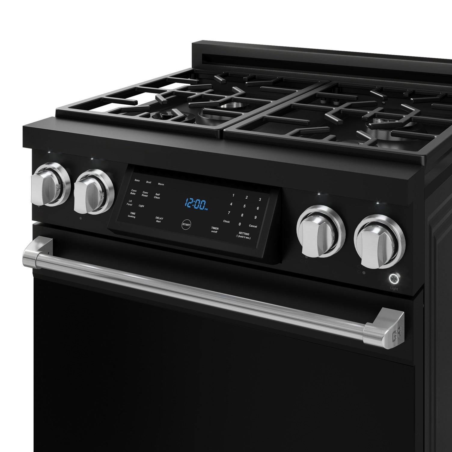 Thor Kitchen Black Stainless Steel Freestanding Professional Liquid Propane Gas Range|Gordon Ramsay Series (4.55 cu.ft.) - RSG30BLP-SS