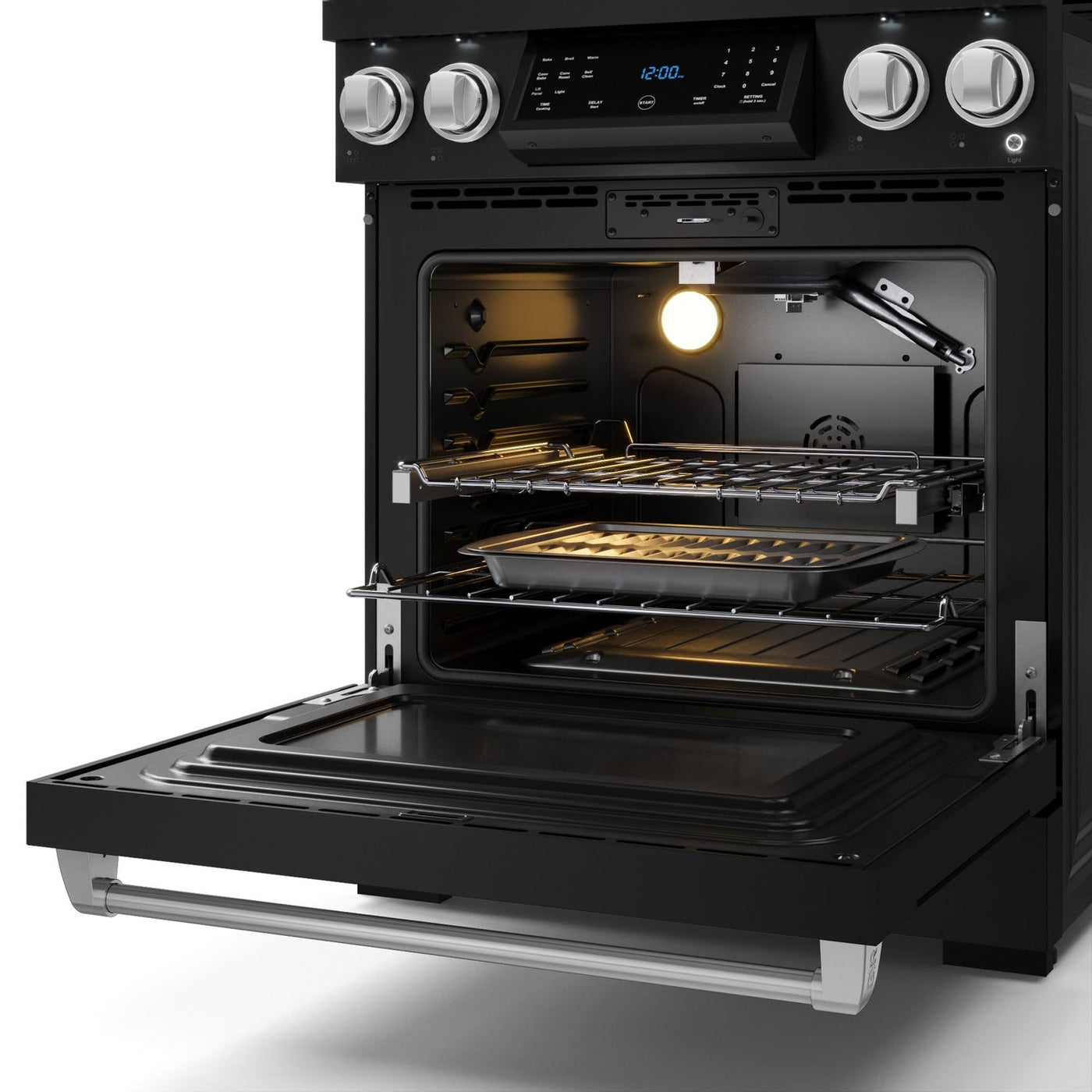 Thor Kitchen Black Stainless Steel Freestanding Professional Liquid Propane Gas Range|Gordon Ramsay Series (4.55 cu.ft.) - RSG30BLP-SS