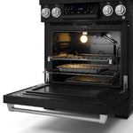 Thor Kitchen Black Stainless Steel Freestanding Professional Liquid Propane Gas Range|Gordon Ramsay Series (4.55 cu.ft.) - RSG30BLP-SS