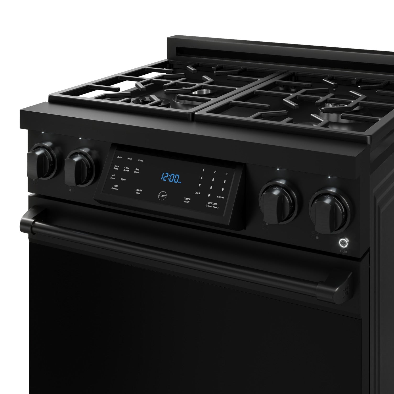Thor Kitchen Black Stainless Steel Freestanding Professional Liquid Propane Gas Range|Gordon Ramsay Series (4.55 cu.ft.) - RSG30BLP
