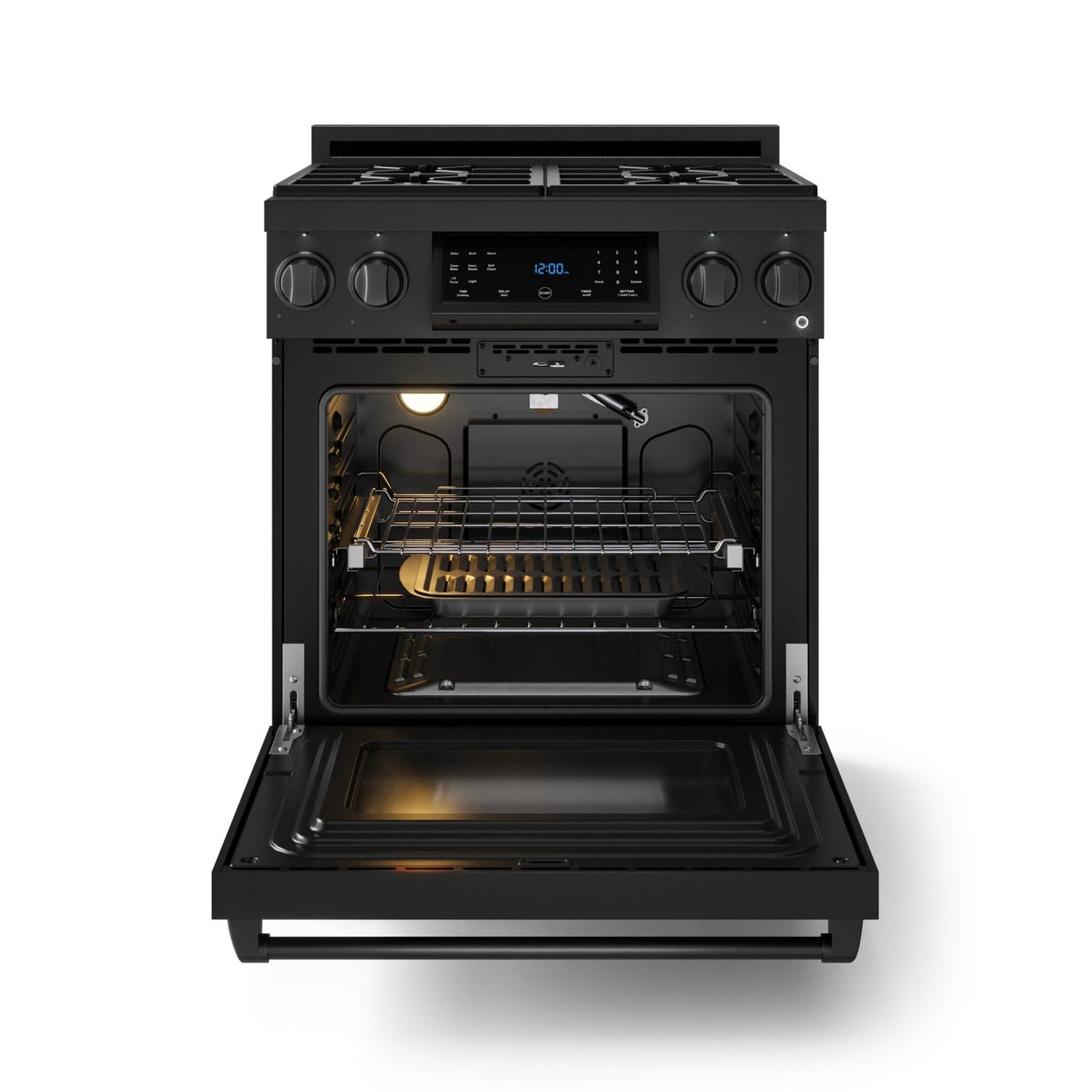 Thor Kitchen Black Stainless Steel Freestanding Professional Liquid Propane Gas Range|Gordon Ramsay Series (4.55 cu.ft.) - RSG30BLP