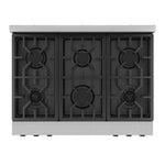 Thor Kitchen Stainless Steel Freestanding Professional Liquid Propane Gas Range|Gordon Ramsay Series (6 cu.ft.) - RSG36LP-BLK