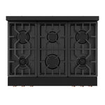 Thor Kitchen Black Stainless Steel Freestanding Professional Liquid Propane Gas Range|Gordon Ramsay Series (6 cu.ft.) - RSG36BLP-RSG