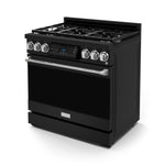 Thor Kitchen Black Stainless Steel Freestanding Professional Liquid Propane Gas Range|Gordon Ramsay Series (6 cu.ft.) - RSG36BLP-SS