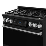 Thor Kitchen Black Stainless Steel Freestanding Professional Liquid Propane Gas Range|Gordon Ramsay Series (6 cu.ft.) - RSG36BLP-SS