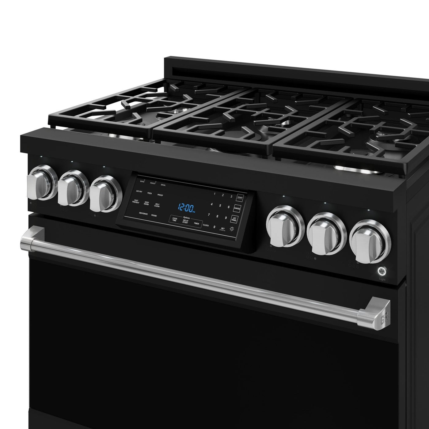 Thor Kitchen Black Stainless Steel Freestanding Professional Liquid Propane Gas Range|Gordon Ramsay Series (6 cu.ft.) - RSG36BLP-SS