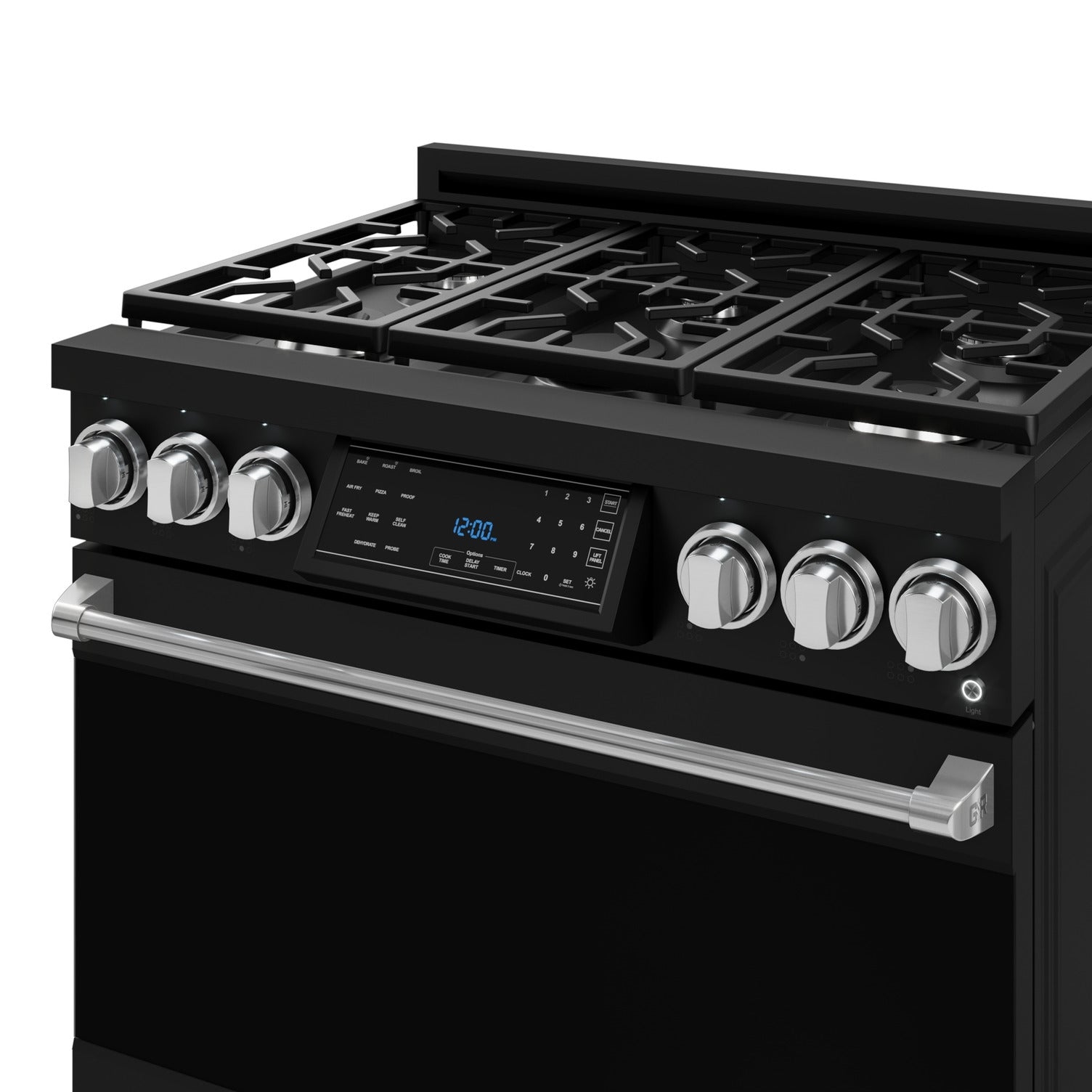 Thor Kitchen Black Stainless Steel Freestanding Professional Liquid Propane Gas Range|Gordon Ramsay Series (6 cu.ft.) - RSG36BLP-SS