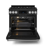 Thor Kitchen Black Stainless Steel Freestanding Professional Liquid Propane Gas Range|Gordon Ramsay Series (6 cu.ft.) - RSG36BLP-SS