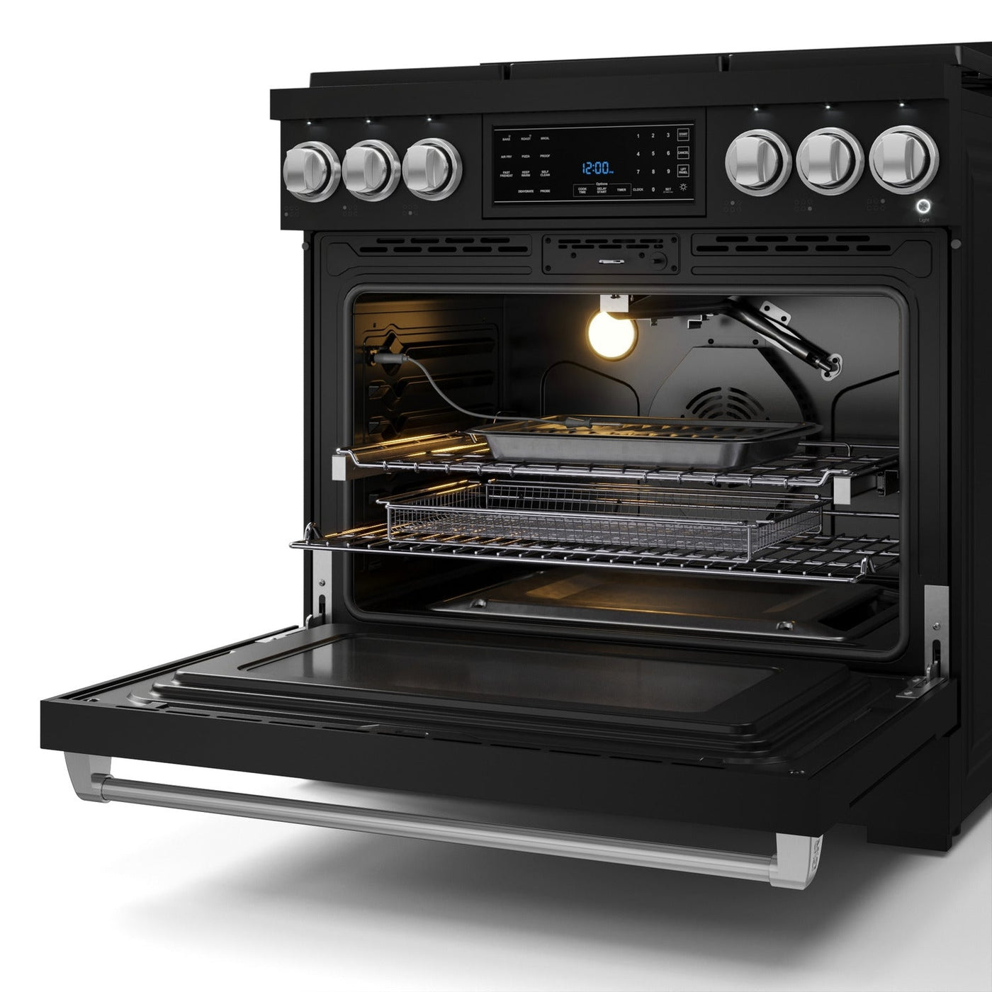 Thor Kitchen Black Stainless Steel Freestanding Professional Liquid Propane Gas Range|Gordon Ramsay Series (6 cu.ft.) - RSG36BLP-SS