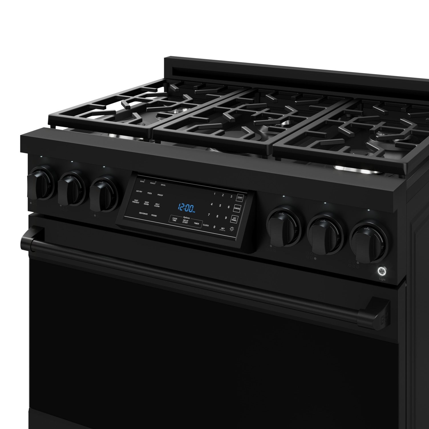 Thor Kitchen Black Stainless Steel Freestanding Professional Liquid Propane Gas Range|Gordon Ramsay Series (6 cu.ft.) - RSG36BLP
