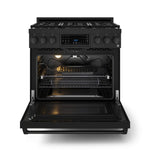Thor Kitchen Black Stainless Steel Freestanding Professional Liquid Propane Gas Range|Gordon Ramsay Series (6 cu.ft.) - RSG36BLP