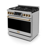Thor Kitchen Stainless Steel Freestanding Professional Liquid Propane Gas Range|Gordon Ramsay Series (6 cu.ft.) - RSG36LP-BRZ