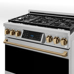 Thor Kitchen Stainless Steel Freestanding Professional Liquid Propane Gas Range|Gordon Ramsay Series (6 cu.ft.) - RSG36LP-BRZ