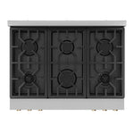 Thor Kitchen Stainless Steel Freestanding Professional Liquid Propane Gas Range|Gordon Ramsay Series (6 cu.ft.) - RSG36LP-BRZ