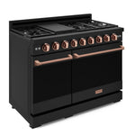 Thor Kitchen Black Stainless Steel Freestanding Professional Double Oven Liquid Propane Gas Range|Gordon Ramsay Series (7 cu.ft.) - RSG48EBLP-RSG