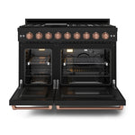 Thor Kitchen Black Stainless Steel Freestanding Professional Double Oven Liquid Propane Gas Range|Gordon Ramsay Series (7 cu.ft.) - RSG48EBLP-RSG