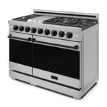Thor Kitchen Stainless Steel Freestanding Professional Double Oven Liquid Propane Gas Range|Gordon Ramsay Series (7 cu.ft.) - RSG48ELP-BLK