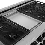 Thor Kitchen Stainless Steel Freestanding Professional Double Oven Liquid Propane Gas Range|Gordon Ramsay Series (7 cu.ft.) - RSG48ELP-BLK