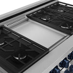 Thor Kitchen Stainless Steel Freestanding Professional Double Oven Liquid Propane Gas Range|Gorodn Ramsay Series (7 cu.ft.) - RSG48ELP-BLU