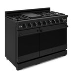 Thor Kitchen Black Stainless Steel Freestanding Professional Double Oven Liquid Propane Gas Range|Gordon Ramsay Series (7 cu.ft.) - RSG48EBLP