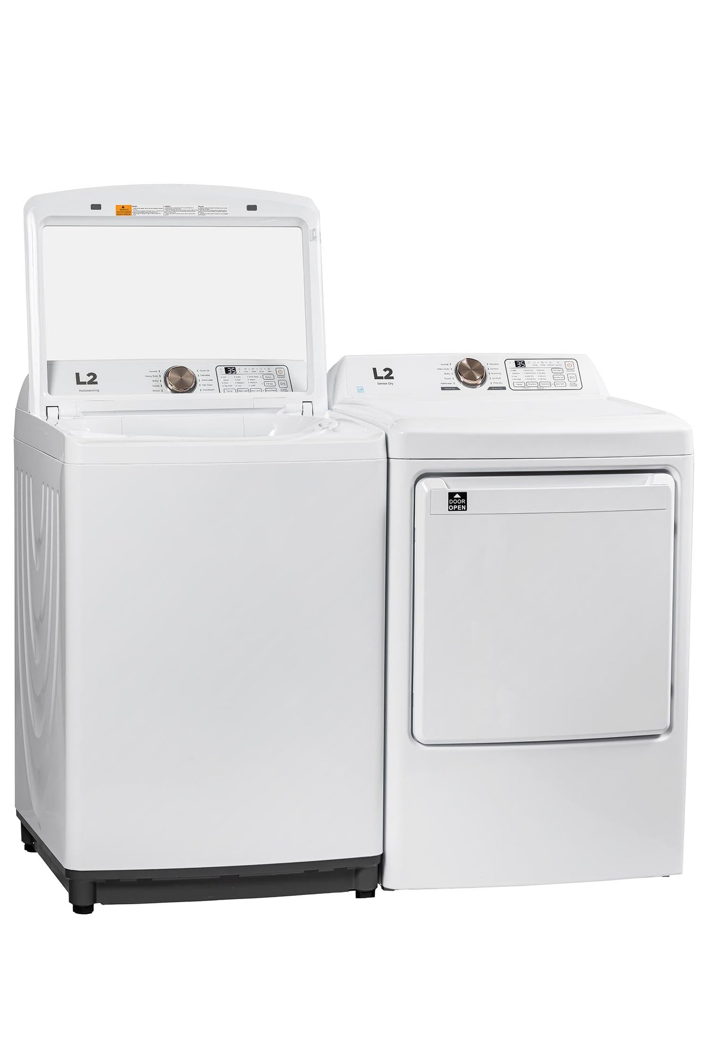 L2 White Electric Dryer with French Display (7.5 Cu. Ft) - LE52N1BWWCFR