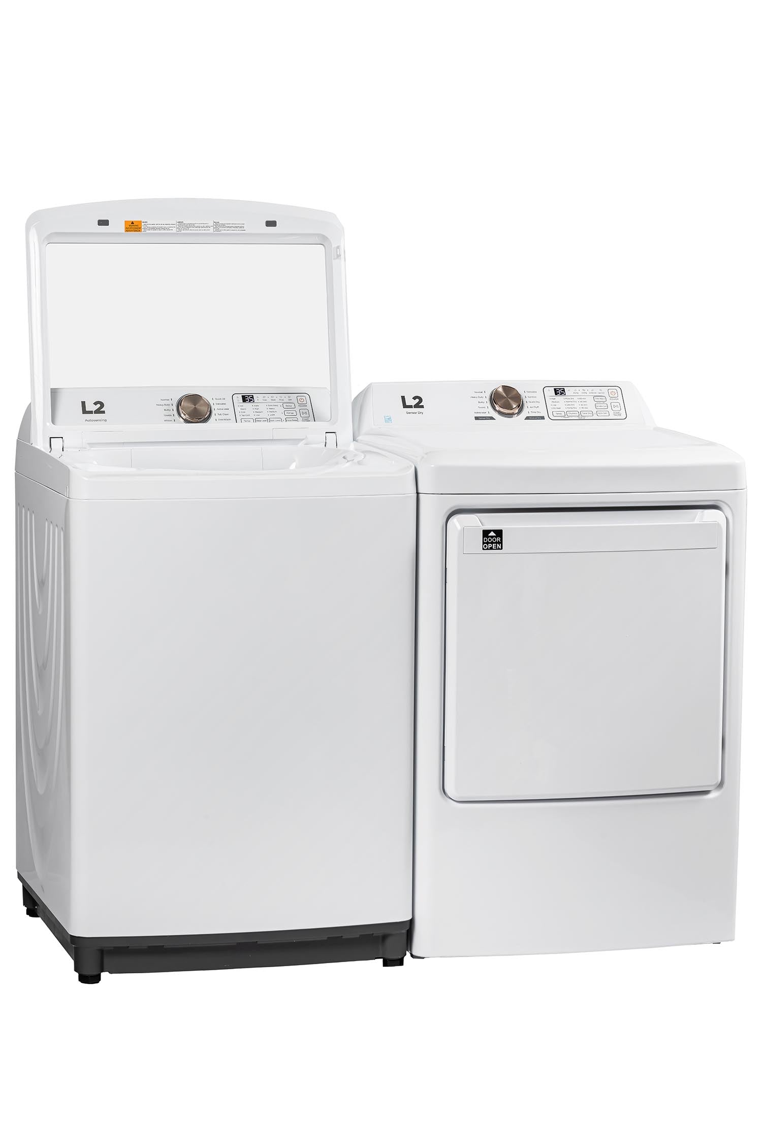 L2 White Electric Dryer with French Display (7.5 Cu. Ft) - LE52N1BWWCFR