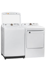 L2 White Top Load Washer (5.2 Cu. Ft) & White Electric Dryer (7.5 Cu. Ft) - LT52N1BWWC/LE52N1BWWC
