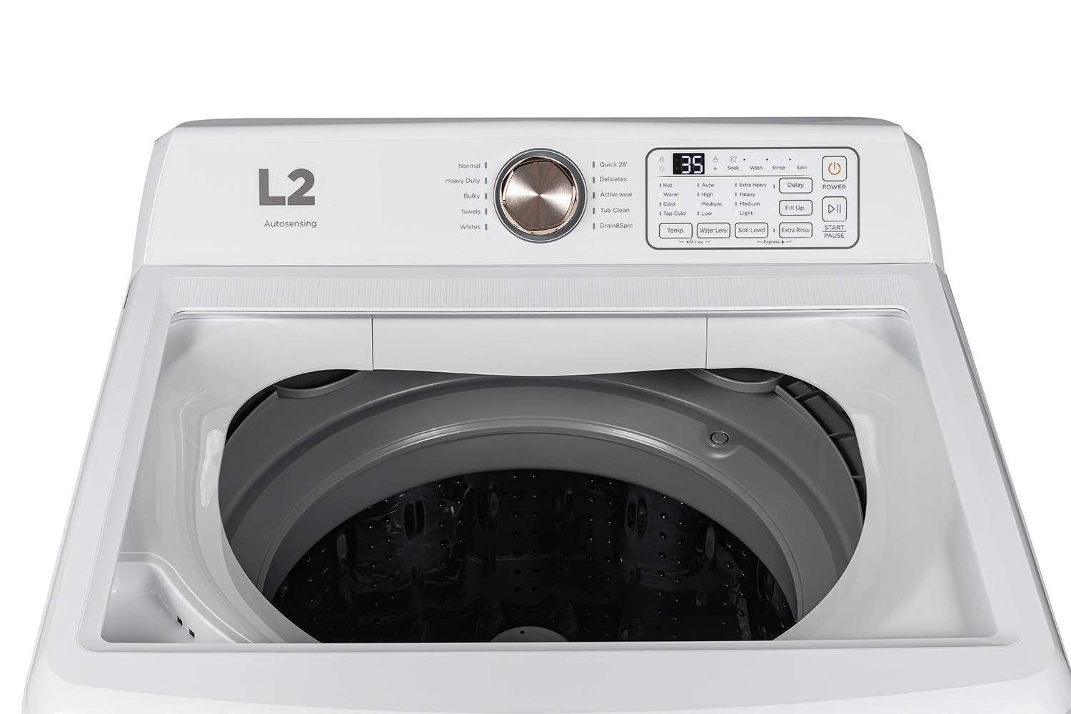 L2 White Top Load Washer (5.2 Cu. Ft) & White Electric Dryer (7.5 Cu. Ft) - LT52N1BWWC/LE52N1BWWC