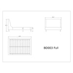 Stege Full-Size Bed - Blush/Black Legs