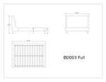 Stege Full-Size Bed - Cream/Black Legs