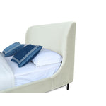 Stege Full-Size Bed - Cream/Black Legs