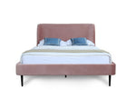 Stege Queen Bed - Blush/Black Legs
