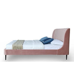 Stege Queen Bed - Blush/Black Legs