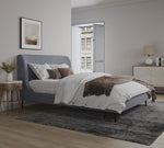 Stege Queen Bed - Grey/Black Legs