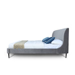 Stege Queen Bed - Grey/Black Legs