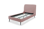Stege Twin Bed - Blush with Black Legs