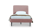 Stege Twin Bed - Blush with Black Legs