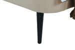 Stege Twin Bed - Taupe with Black Legs