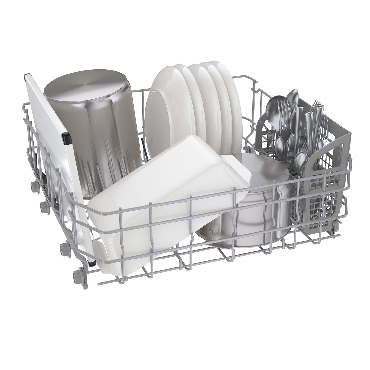 Bosch Black Stainless Steel Anti Fingerprint 24" Smart Dishwasher with Home Connect, Third Rack - SHX5AEM4N