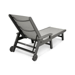 POLYWOODÂ® Coastal Wheel Chaise - Grey/Metallic