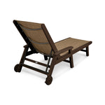 POLYWOODÂ® Coastal Wheel Chaise - Mahogany/Burlap
