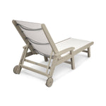POLYWOODÂ® Coastal Wheel Chaise - Sand/White
